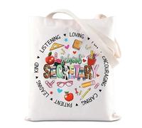 TSOTMO Bolsa de agradecimiento para secretaria, regalo para el día del secretario, asistente de administración, bolsa de compras para fin de curso, regalo para personal de secretaria, Secretario