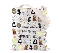 TSOTMO Bolsa de hombro inspirada en la belleza, regalo para amantes de las princesas, cuento de hadas, un cuento tan viejo como el tiempo, bolsa de mano, Bolsa de belleza, 14.9 inches (38cm) tall x