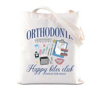 TSOTMO Bolsa de mano para ortodoncista, asistente de ortodoncia, regalo de higienista dental, oficina dental, regalo de agradecimiento para el personal de ortodoncia, Bolsa de ortodoncia, medium