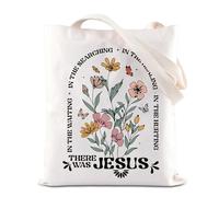 TSOTMO Bolsa de mano religiosa de Jesús para creyentes jesuitas, regalo de las Escrituras cristianas, regalo de amor, Jesús, versículo bíblico, bolso de fe, Bolsa de Jesús, medium