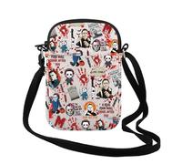 TSOTMO Bolsa de maquillaje con personajes de terror de película de terror A Real Man Will Chase After You, divertido regalo de película de Halloween, A Real Man CR, Moda