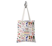 TSOTMO Bolsa de supervivencia musical para hermanas con cremallera inspirada en las reinas musicales, Beige, Bolso Mu Heathers
