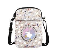 TSOTMO Bolso cruzado Goose Game Merch, regalo para jugadores, anarquistas, bates de béisbol, amantes del ganso, Cruz a propósito, medium