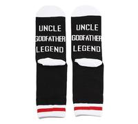 TSOTMO Calcetines de leyenda para tío y padrino para tío, mejor tío de la historia, regalo de bautismo familiar, regalo del día del padre, Calcetines U.Uncle Legend, Taille unique
