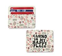 TSOTMO Casino Player Gift 777 - Tarjetero para máquina tragamonedas de póquer, billetera de jugador de póquer, casino is My Happy-Place Gambling Lover Gift, Cartera de casino, S, Retro