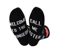 TSOTMO DD Socks Welcome To The Dungeon Call Me Master Calcetines DMaster Game Socks Gamer Gift, U.Call Master, Talla única