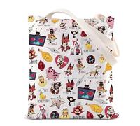 TSOTMO Hazbin - Bolso de mano inspirado en personajes de dibujos animados Hazbin Alastor para fanáticos del anime The Radio Demon Cartoon Lover, Alastor, medium