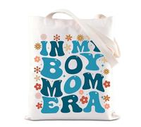 TSOTMO In My Boy Mom Era - Bolsa de mano para niño, mamá, club, revelación de género, reutilizable, regalo para el día de la madre, regalo para mamá, Niño Mamá, medium