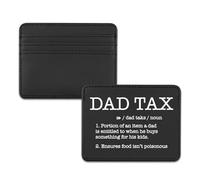 TSOTMO Organizador de tarjetas de impuestos para papá, tarjetero para papá nuevo, cartera de regalo para el día del padre, chistes de papá, regalo para abuelo, Impuestos para papá, S, Retro