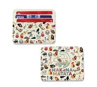 TSOTMO Portatarjetas para amantes de los leones de dibujos animados, diseño del Reino animal, cartera para tarjetas de crédito, regalo de rey animal, Cartera de león, S, Retro