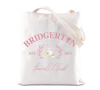 TSOTMO Spill the Tea Social Club Bolsa de mano Lady Whistledown's Society Paper Inspired Gift Polin Season Gift Book Lover Gift, Bridge 1813, medium