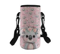 TSOVTHRID Kawaii - Funda para botella de agua con correa para niñas que caminan y senderismo, Coala, Talla única, Juego de mochila escolar