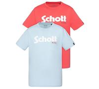 TSPKLOGO - Lote de 2 Camisetas con Logotipo de Schott, Multicolor, L