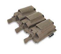 TSPRO Bolsa Molle Triple para Recargadores de Rifle Tácticos, de Clase Militar, Tope Abierto con Fijadores Elásticos para M4, M16, AK y Compatibles con Recargadores de Pistola (Khaki)