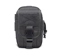 TSPRO Bolsa Tactica Molle EDC Pouch, Organizador de Herramientas para el Cinturón, Multifuncional y Duradero, para Smartphone, Linterna y Bolígrafo (Negra)