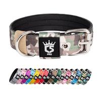 TSPRO Collar Táctico para Perros Ajustable, Collares con Broche de Metal Robusto, de 3,3 cm de Ancho, Duradero y Cómodo para Perros Pequeños (Verde Militar S)