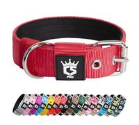 TSPRO Collar Táctico para Perros Ajustable, Collares con Broche de Metal Robusto, de 3,3 cm de Ancho, Duradero y Cómodo para Perros Pequeños (Rojo S)