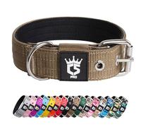 TSPRO Collar Táctico para Perros Ajustable, Collares con Broche de Metal Robusto, de 3,3 cm de Ancho, Duradero y Cómodo para Perros Pequeños (Khaki S)