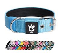 TSPRO Collar Táctico para Perros Ajustable, Collares con Broche de Metal Robusto, de 3,3 cm de Ancho, Duradero y Cómodo para Perros Pequeños (Azul S)