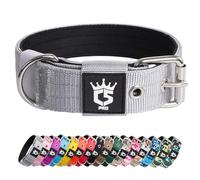 TSPRO Collar Táctico para Perros Ajustable, Collares con Broche de Metal Robusto, de 3,3 cm de Ancho, Duradero y Cómodo para Perros Pequeños (Gris S)