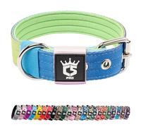 TSPRO Collar Táctico para Perros Ajustable, Collares con Broche de Metal Robusto, de 3,3 cm de Ancho, Duradero y Cómodo para Perros Pequeños (Arcoíris S)