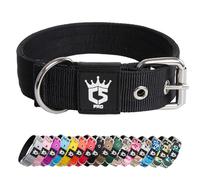 TSPRO Collar Táctico para Perros Ajustable, Collares con Broche de Metal Robusto, de 3,3 cm de Ancho, Duradero y Cómodo para Perros Pequeños (Negro S)