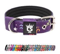 TSPRO Collar Táctico para Perros Ajustable, Collares con Broche de Metal Robusto, de 3,3 cm de Ancho, Duradero y Cómodo para Perros Pequeños (Púrpura Constelación S)
