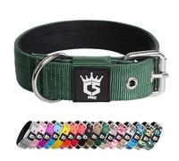 TSPRO Collar Táctico para Perros Ajustable, Collares con Broche de Metal Robusto, de 3,3 cm de Ancho, Duradero y Cómodo para Perros Pequeños (Verde S)