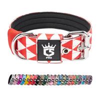 TSPRO Collar Táctico para Perros Ajustable, Collares con Broche de Metal Robusto, de 3,8 cm de Ancho, Duradero y Cómodo para Perros Medianos y Grandes (Geométrico M)