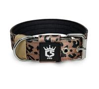 TSPRO Collar Táctico para Perros Ajustable, Collares con Broche de Metal Robusto, de 3,8 cm de Ancho, Duradero y Cómodo para Perros Medianos y Grandes (Estampado de Leopardo L)