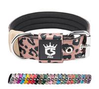 TSPRO Collar Táctico para Perros Ajustable, Collares con Broche de Metal Robusto, de 3,8 cm de Ancho, Duradero y Cómodo para Perros Medianos y Grandes (Estampado de Leopardo L)