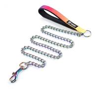 TSPRO Correa para Perros Cadena de Perro, Antimordeduras Cadena de Acero Inoxidable, Correa de Entrenamiento con Mango Suave, para Perros de Tamaño Mediano y Grande (3MM, Brillante)