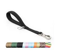 TSPRO Correa para Perros de Adiestramiento, Correa Corta para Perros Grandes, 36 cm con Fibulilla de Metal Resistente y Asa Acolchada Cómoda (Negro)