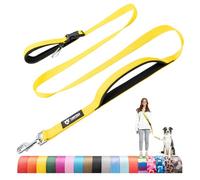 TSPRO Correas Manos Libres para Ajustable Perros Correa para Perros Correa para Caminar y Correr con Mango Acolchado Suave y Hebilla de Metal para Perros de Tamaño Mediano a Grande (Amarillo 25)