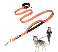 TSPRO Correas para Perros Manos Libres, Ajustables y Resistentes, con Mango Acolchado Suave y Hebilla de Metal, Ideales para Perros de Tamaño Mediano a Grande (Naranja 25)