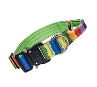 TSPRO Premium Collares para Perros, Ajustable de Collar Táctico Perro con Manija y Broche Metálica de Liberación Rápida Resistente para Perros Medianos a Grandes (Multicolor M)
