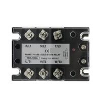 TSR SSR Three Phase Solid State Relay DC Control AC 480V 5-32V Input Aluminum Heat Sink 1pcs(Sink3-B)