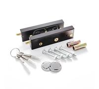 TSS UK Security Supplies - Par de pernos de acero resistente para puerta de garaje con 3 llaves, apto para puertas de garaje de madera o metal, hasta 38 mm de grosor