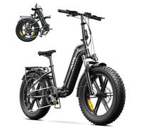 TST Bicicleta Eléctrica Plegable para Mujeres y Hombres con Control por App y Suspensión, Bicicleta Eléctrica Todo Terreno 20" Llantas Fat 25KM/H 250W Motor Batería 48V 15Ah Extraíble, Autonomía 40KM