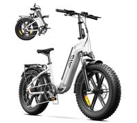 TST Bicicleta Eléctrica Plegable para Mujeres y Hombres con Control por App y Suspensión, Bicicleta Eléctrica Todo Terreno 20" Llantas Fat 25KM/H 250W Motor Batería 48V 15Ah Extraíble, Autonomía 40KM