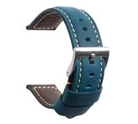 Tstrap Correa Cuero Reloj 20mm - Azul Vintage GruesaPulsera Relogio Hombre -Piel Autentica Brazalete Reloj InteligenteHebilla - 20mm 22mm 24mm