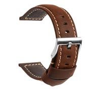 Tstrap Correa Cuero Reloj 22mm - Marron Oscuro Vintage GruesaPulsera Relogio Hombre -Piel Autentica Brazalete Reloj InteligenteHebilla - 20mm 22mm 24mm