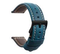Tstrap Correa Cuero Reloj 24mm - Azul Vintage GruesaPulsera Relogio Hombre -Piel Autentica Brazalete Reloj InteligenteHebilla - 20mm 22mm 24mm