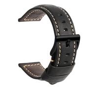 Tstrap Correa Cuero Reloj 24mm - Negro Vintage GruesaPulsera Relogio Hombre -Piel Autentica Brazalete Reloj InteligenteHebilla - 20mm 22mm 24mm