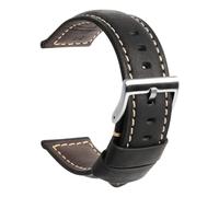 Tstrap Correa Cuero Reloj 24mm - Negro Vintage GruesaPulsera Relogio Hombre -Piel Autentica Brazalete Reloj InteligenteHebilla - 20mm 22mm 24mm