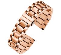 Tstrap Correa de Reloj de Metal 21mm - Pulsera de Relogio Metalica Oro Rosa Hombre y Mujer - Correa para Reloj Acero Inoxidable Liberacion Rapida Reemplazo - 12mm 14mm...20mm 22mm 24mm