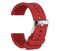 Tstrap Correas de Reloj Silicona 22mm, Brazalete de Relogio Rojo Deportivo Hombre, Pulsera Reloj InteligenteLiberación Rápida para Mujer, Hebilla de Acero Inoxidable, 18mm 19mm 20mm 21mm 22mm 24mm
