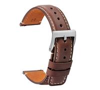 Tstrap Reloj Correas Cuero 18mm - Correas de Reloj Inteligente Gris Suave Hombres Mujeres - Correa de Reloj de Repuesto Cola Cuadrada Liberación Rápida Pulsera Cierre Hebilla Negro -20mm 35mm …
