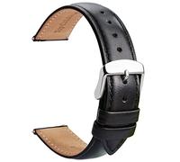 TStrap - Relojes de pulsera de piel de 20 mm, reemplazable flexible, marrón, de liberación rápida, correa de reloj inteligente para hombres y mujeres con hebilla de ardillón, 14 mm, 16 mm, 18 mm, 19