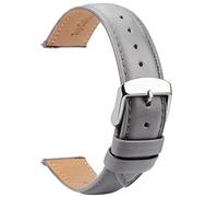 TStrap - Relojes de pulsera de piel de 20 mm, reemplazable flexible, marrón, de liberación rápida, correa de reloj inteligente para hombres y mujeres con hebilla de ardillón, 14 mm, 16 mm, 18 mm, 19